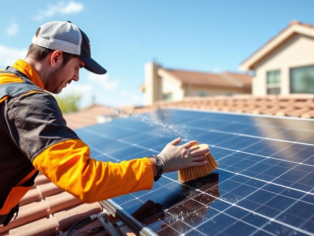solar panel cleaning service in Dallas TX by Good Good Washing